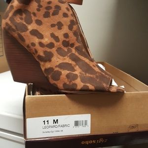 Zigi Soho wedge pump,  size 11, leopard print